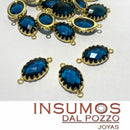 Ovalo Corona Iolite R 10 x 14 mm 2C Baño Oro