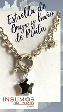 Broche Timón XL Baño de Plata Mate