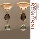 Gota Corazón Amatista Verde R 11 mm Baño Oro