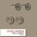 Par Base Aros Circulo Punteado Plata 950