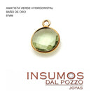 Amatista Verde R redonda 8 mm Baño Oro
