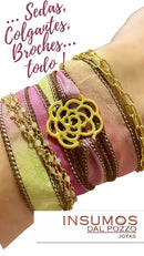 Conector Floral Baño Oro Mate