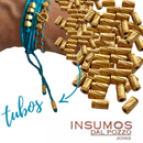 Conector Tubo Espiral Oro Mate
