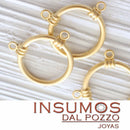 Pendiente Argolla Doble Conector