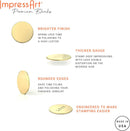 Medallas Lisas 10 mm IMPRESSART Bronce