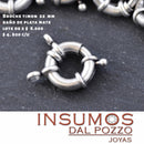 Broche Timón XL Baño de Plata Mate