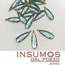 Gota XL Topacio R Baño Oro10x30 mm