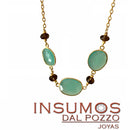Calcedonia Aqua Irregular R 12 mm Baño Oro