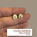 Par Base Aros Circulo Punteado Bronce