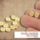 Mini Medalla Estrella del Norte Circón Baño de Oro