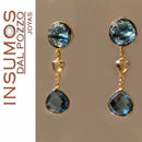 Gota Corazón Iolite R 11 mm Baño Oro