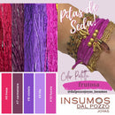 Pita de Seda Hechas Fucsia Oro Mate