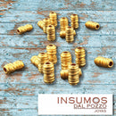 Conector Tubo Espiral Oro Mate