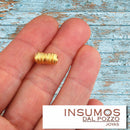 Conector Tubo Espiral Oro Mate