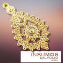 Pendiente Medalla Gota Chandelier