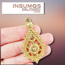Pendiente Medalla Gota Chandelier
