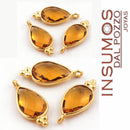 Gota Citrino R  Veneciana 8x12 mm Baño Oro