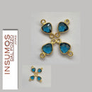 Mini Trillón Iolite R 6 mm Baño de Oro