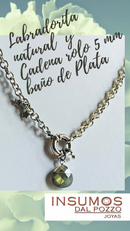 Cadena Rolo 5 Mm Baño de Plata Mate