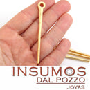 Pendiente Barra XL Baño Oro Mate