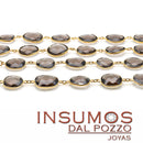 Topacio Fumé R Irregular 12 mm Baño Oro