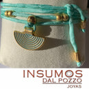 Pendiente Medalla Semi Circular Tribal