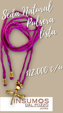 Pita de Seda Hechas Fucsia Oro Mate