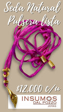 Pita de Seda Hechas Fucsia Oro Mate