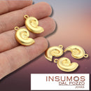Pendiente Caracol liso 2 Baño Oro Mate