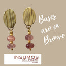 Par Base Aros Ovalo Acanalado Bronce