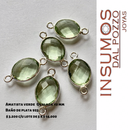Ovalo Amatista Verde R 10 mm Baño de Plata