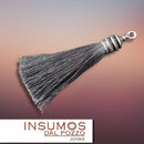 Borla de Seda Gris Baño de Plata OFERTA