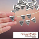 Conector Triangular Sol Baño de Plata