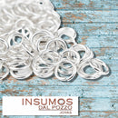Argollas Abiertas 0,6 mm Baño de Plata Brillante