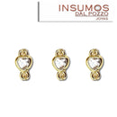 Mini Corazón Circón 4 mm Baño de Oro