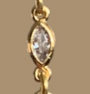 Mini Marquesa Circón 4 mm Baño de Oro